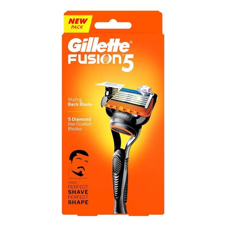 Gillette Fusion Manual Razor For Men With Styling Back Blade 225