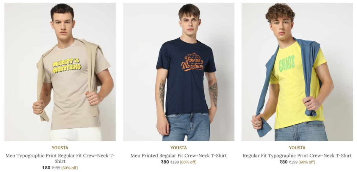 Ajio Loot Starting At 80men S Women S