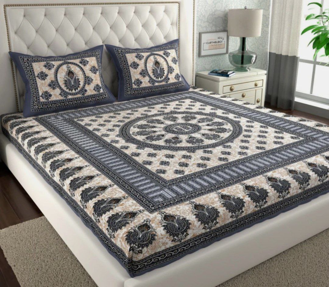 Grab Cotton Double Flat 144 Tc Jaipuri Prints Bedsheet At 270 - Click Here 