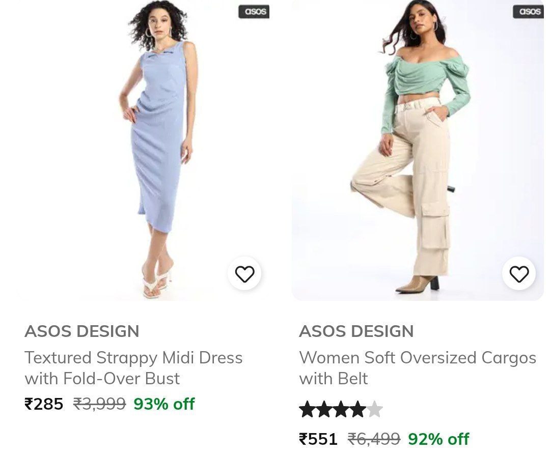 Ajio 93 On Asos Design Clothing Women Men International Brand (united Kingd