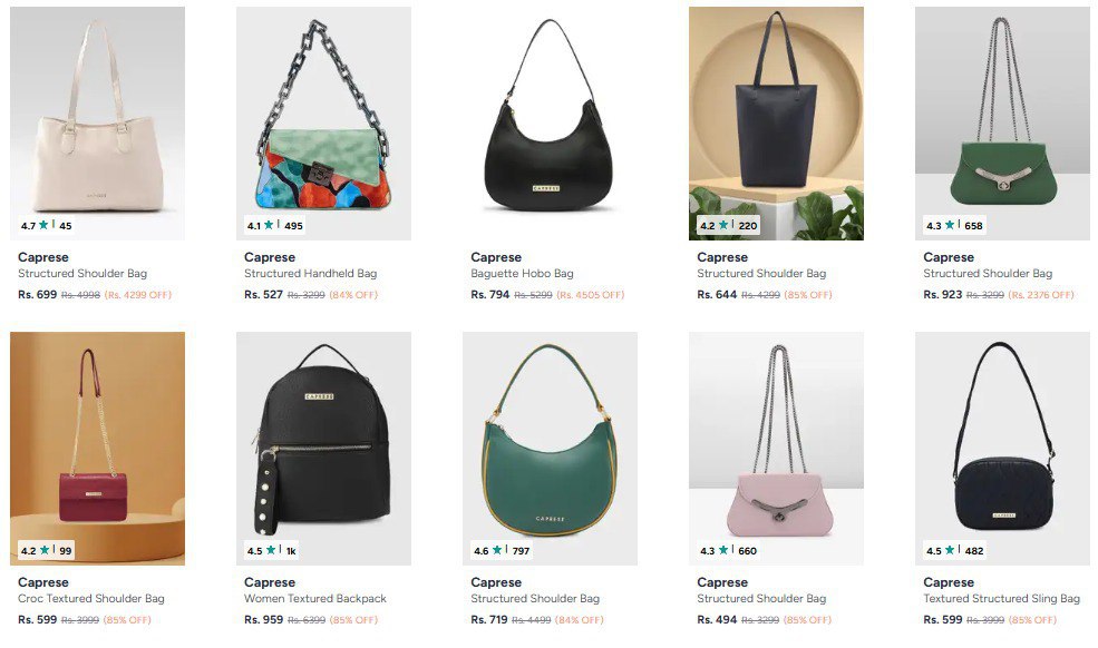 Myntra Loot Min 80 Lavie Capresemin 70 Van Huesen Accesorize