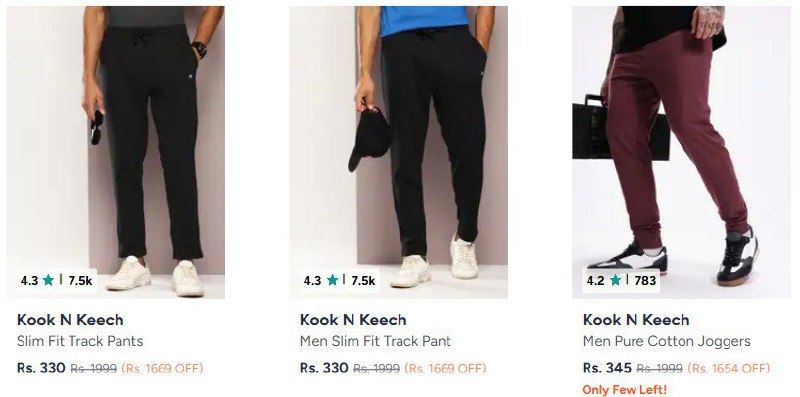 Myntra 88 On Kook N Keech Men S Trackpants