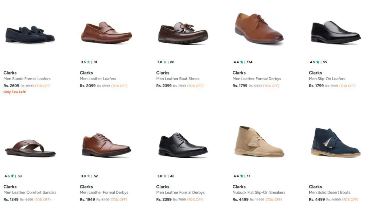 Myntra 73 On Clarks Footwears Men Women