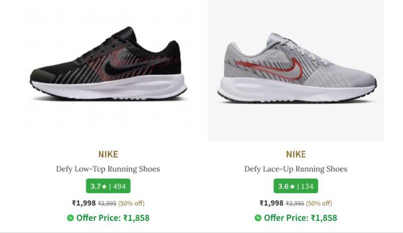 Nike Sports Shoes Under 1999 Click Here To Join All Deals
