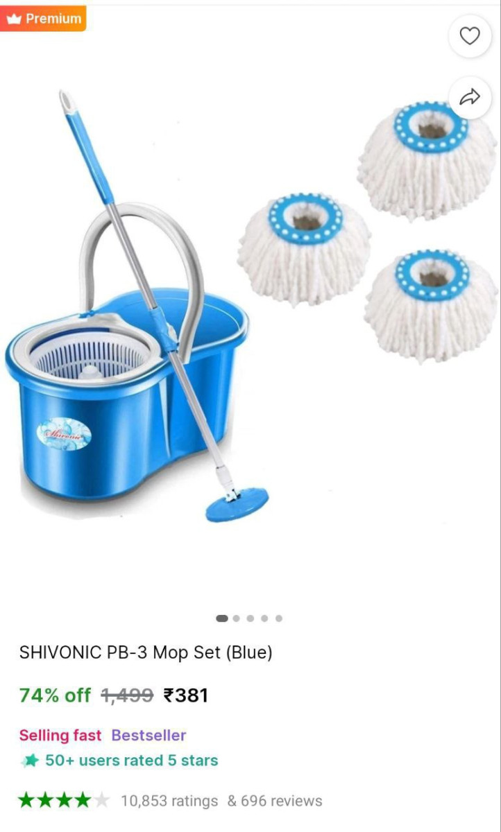 Floor Cleaning Mop With 3 Absorbers Set 381