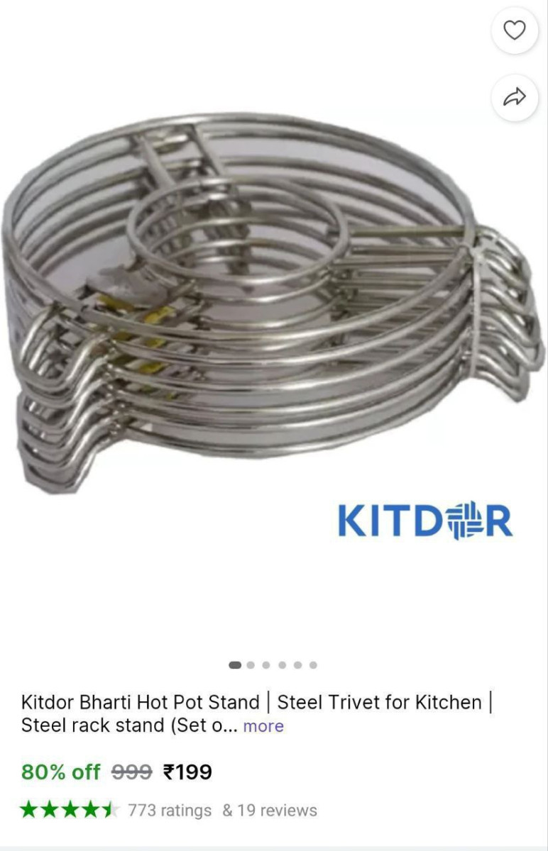 Hot Pot Stand For Kitchen (set Of 6) 199