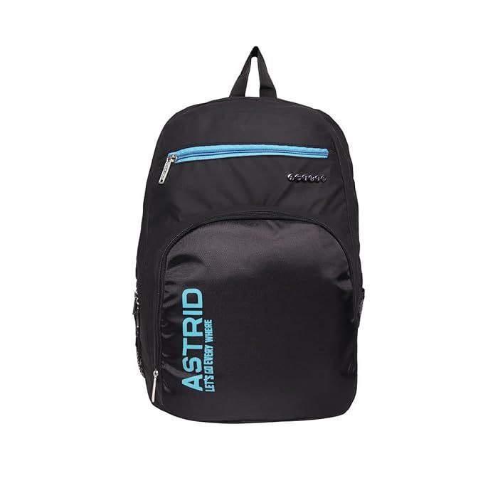 Astrid Black And Blue Multicompartment Backpack