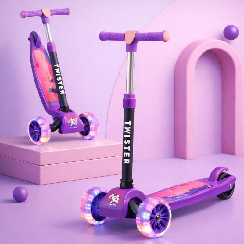 Storio Twister Kick Scooter With Adjustable Height Foldable