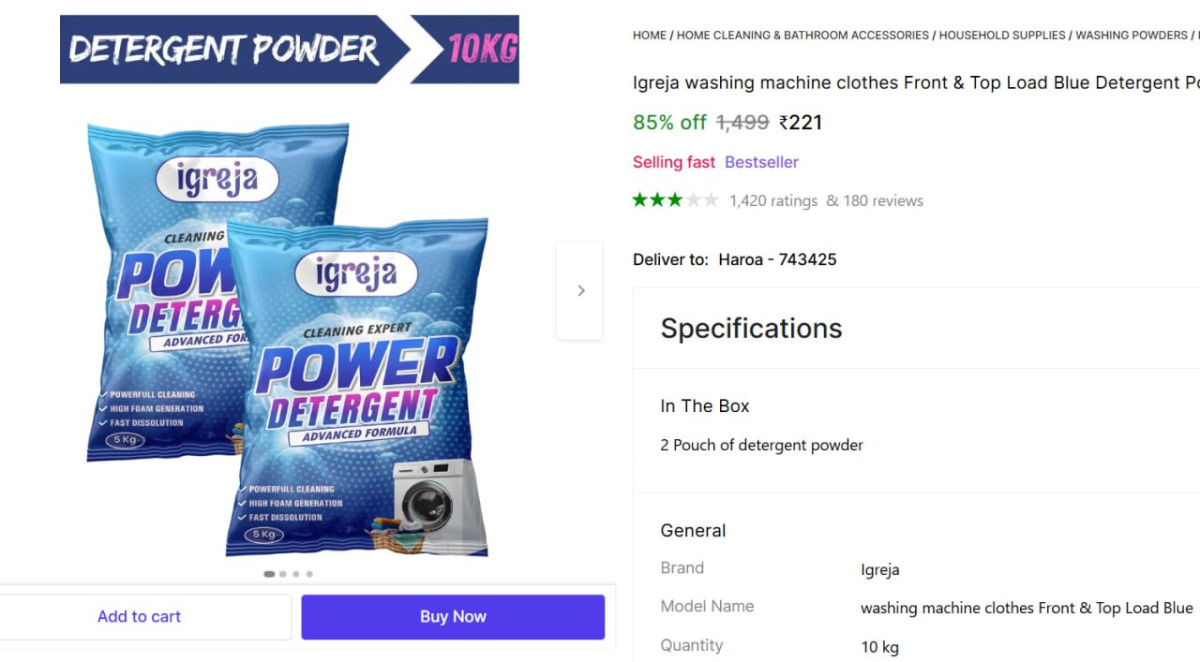 Detergent Powder 10kg At 221