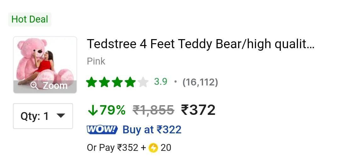 Loot 4 Feet Teddy Bear 372 More Deals Click Here Must Read