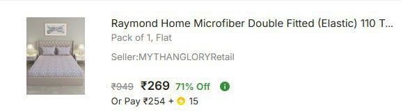 - Raymond Double Bedsheet At Rs 269 Master Link -