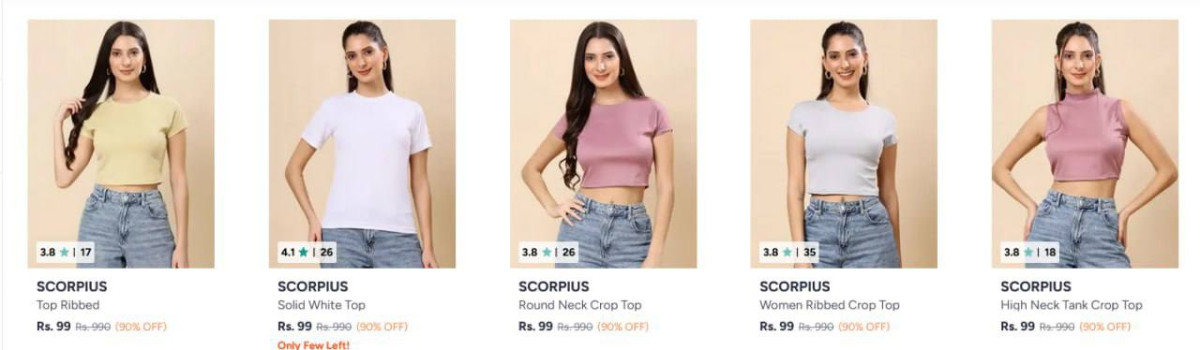 Myntra Loot 90 On Scorpius Women S Clothing Click Here To Join All Deals