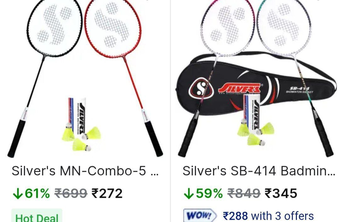 Silver S Badminton Kits 61 Starting From Rs 272