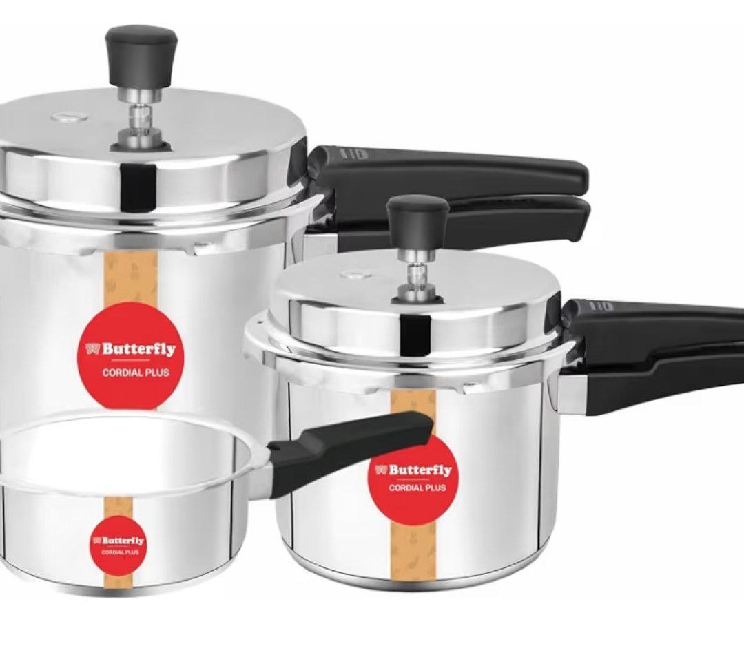 Grabbutterfly Cordial Plus 2l 3l 5l Ss Pressure Cooker Combo 2999