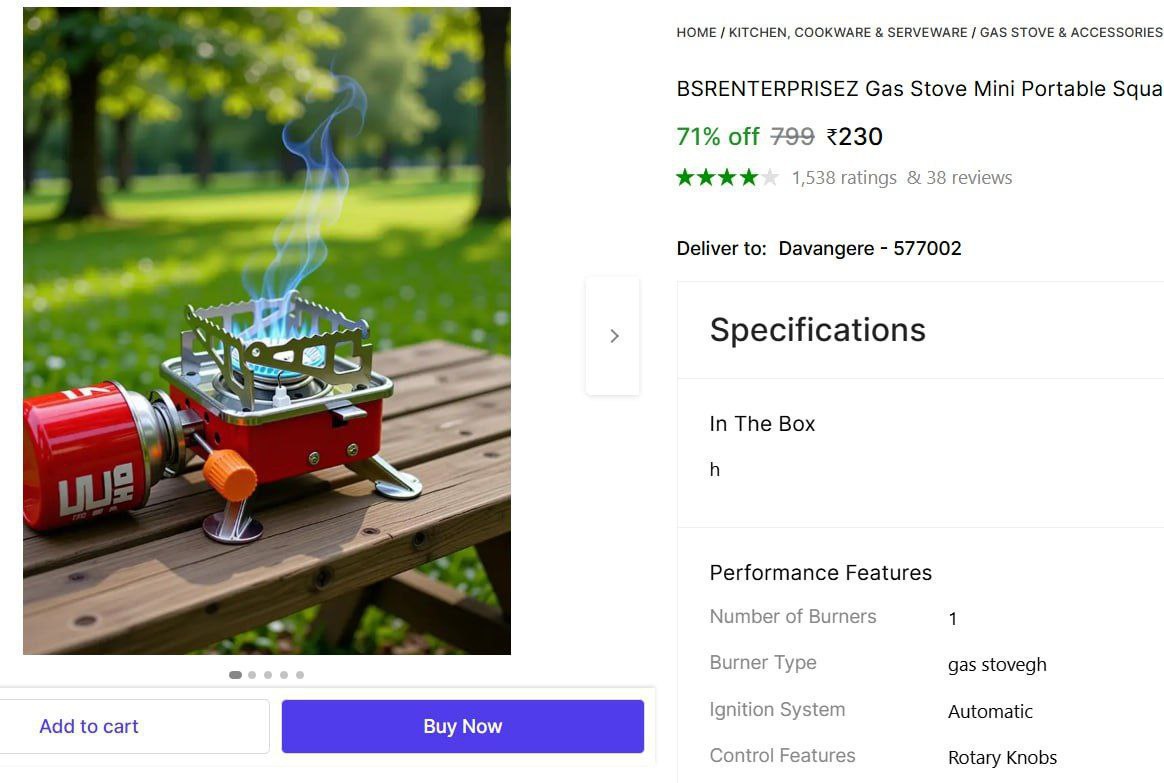Grab Portable Mini Gas Stove 230