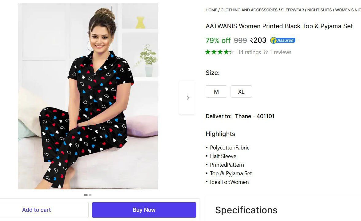 Women Night Suit 203