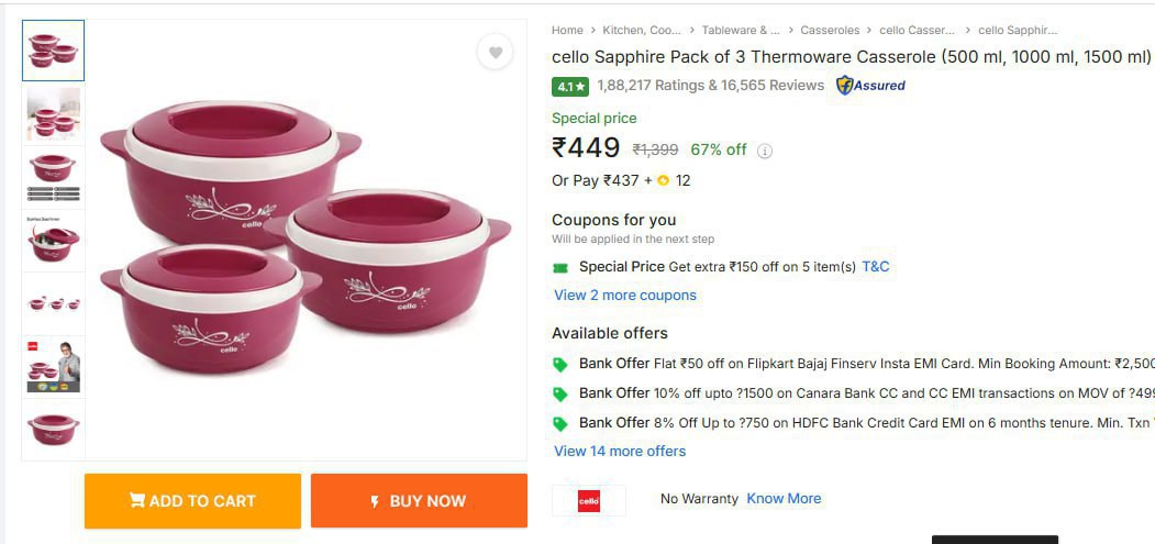 Cello Casserole (set Of 3) 449