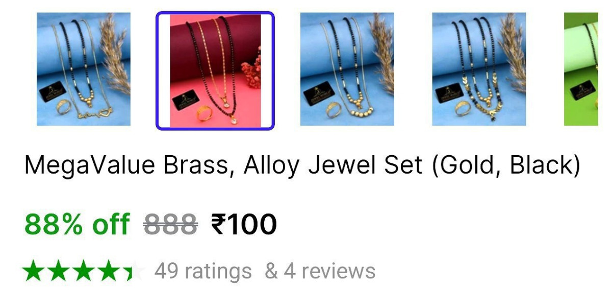 Chain Pendent Ring Set 100