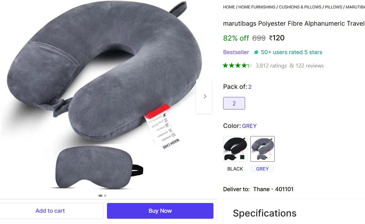 Travel Pillow 120