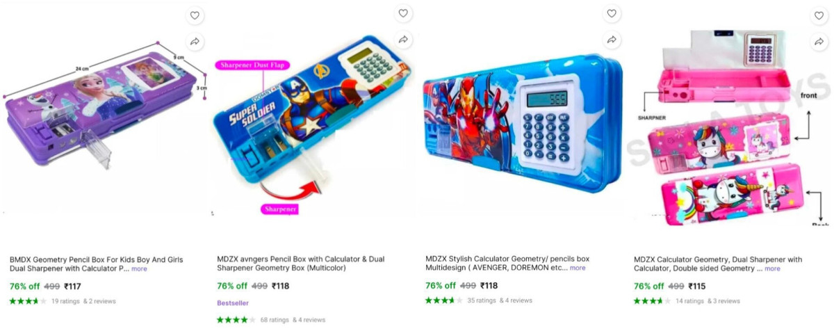 Pencil Box With Calculator From 115