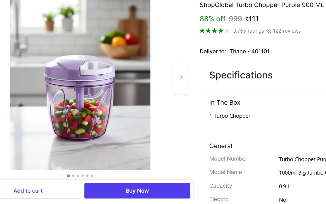 Ml Vegetable Fruit Chopper 111
