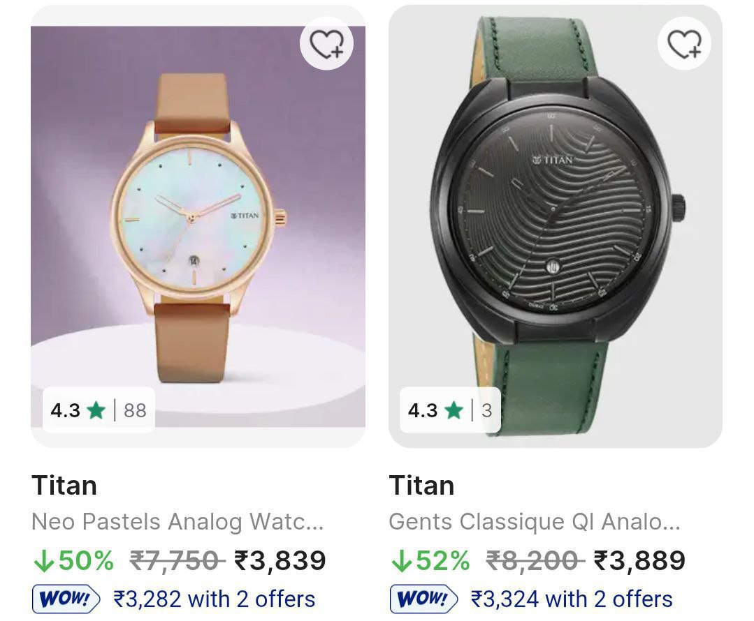 Flipkart 52 On Titan Watches Click Here To Join All Deals