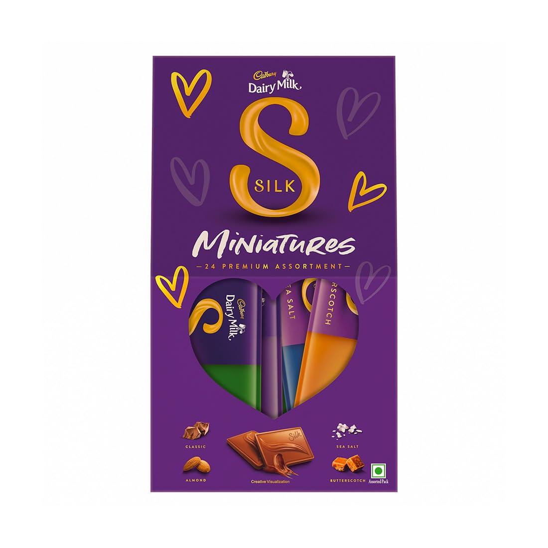 Cadbury Dairy Milk Silk Miniatures Premium Assorted Chocolate Gift Pack 240