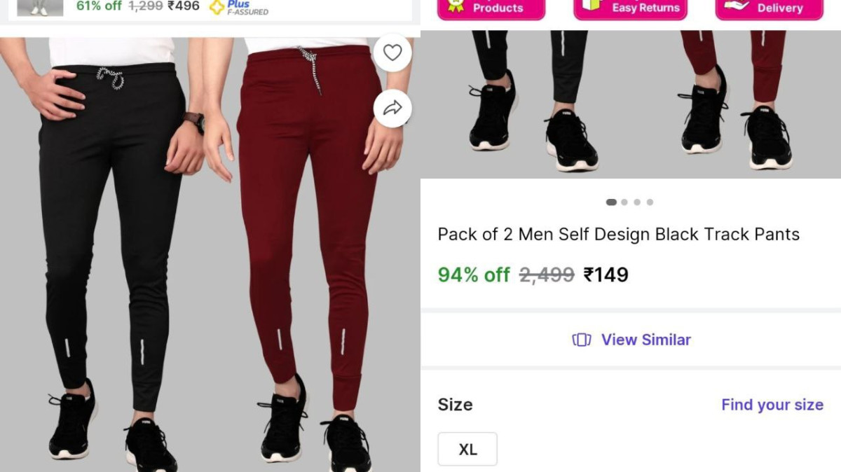 Pack Of 2 Trackpants 149must Check Qty At The Time Of Delivery