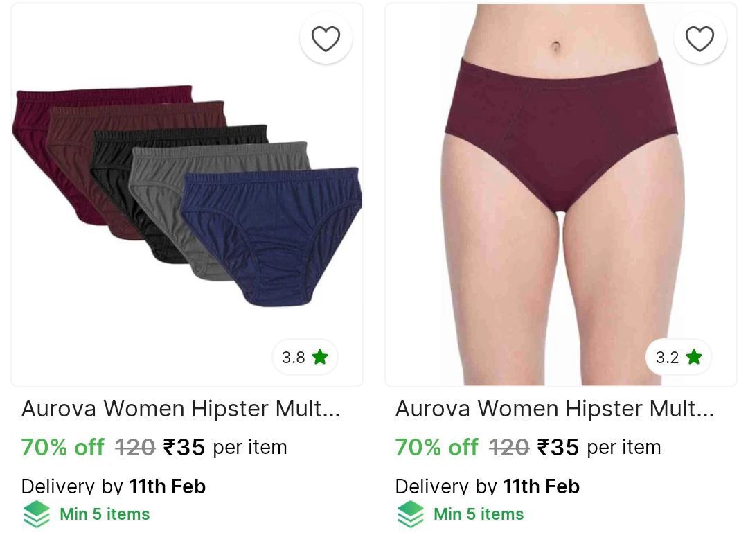 Women S Panties Starts From 35 Check Min Buy Quantity