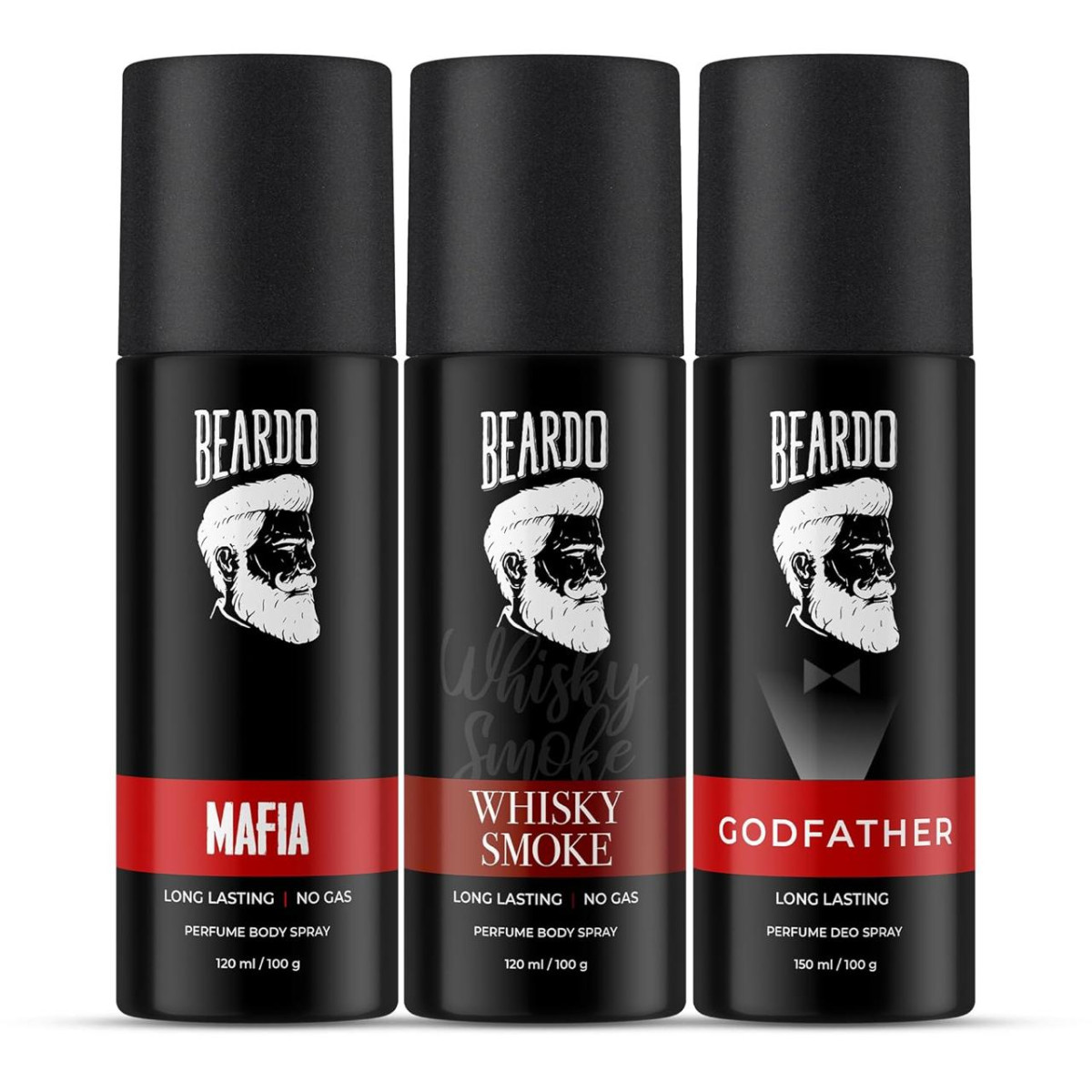 Beardo Godfather Whisky Smoke Mafia Perfume Body Spray (set Of 3) 299