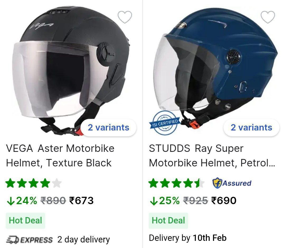 Branded Helmets From 673