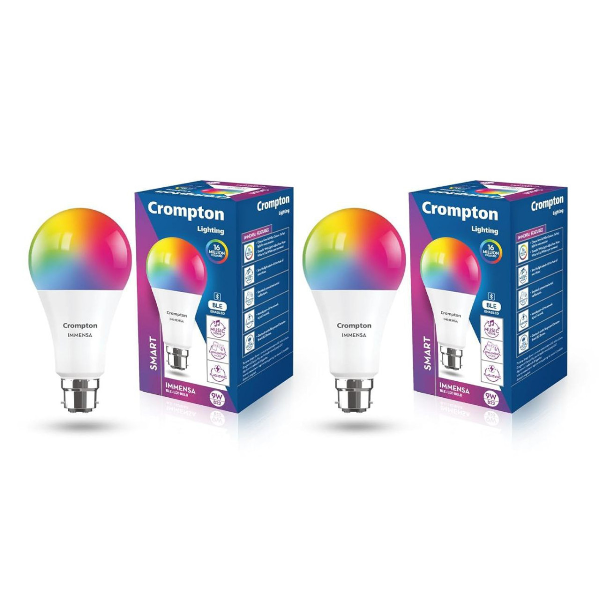 Grab 488crompton Immensa 9w Bluetooth Enabled Smart Bulb B22