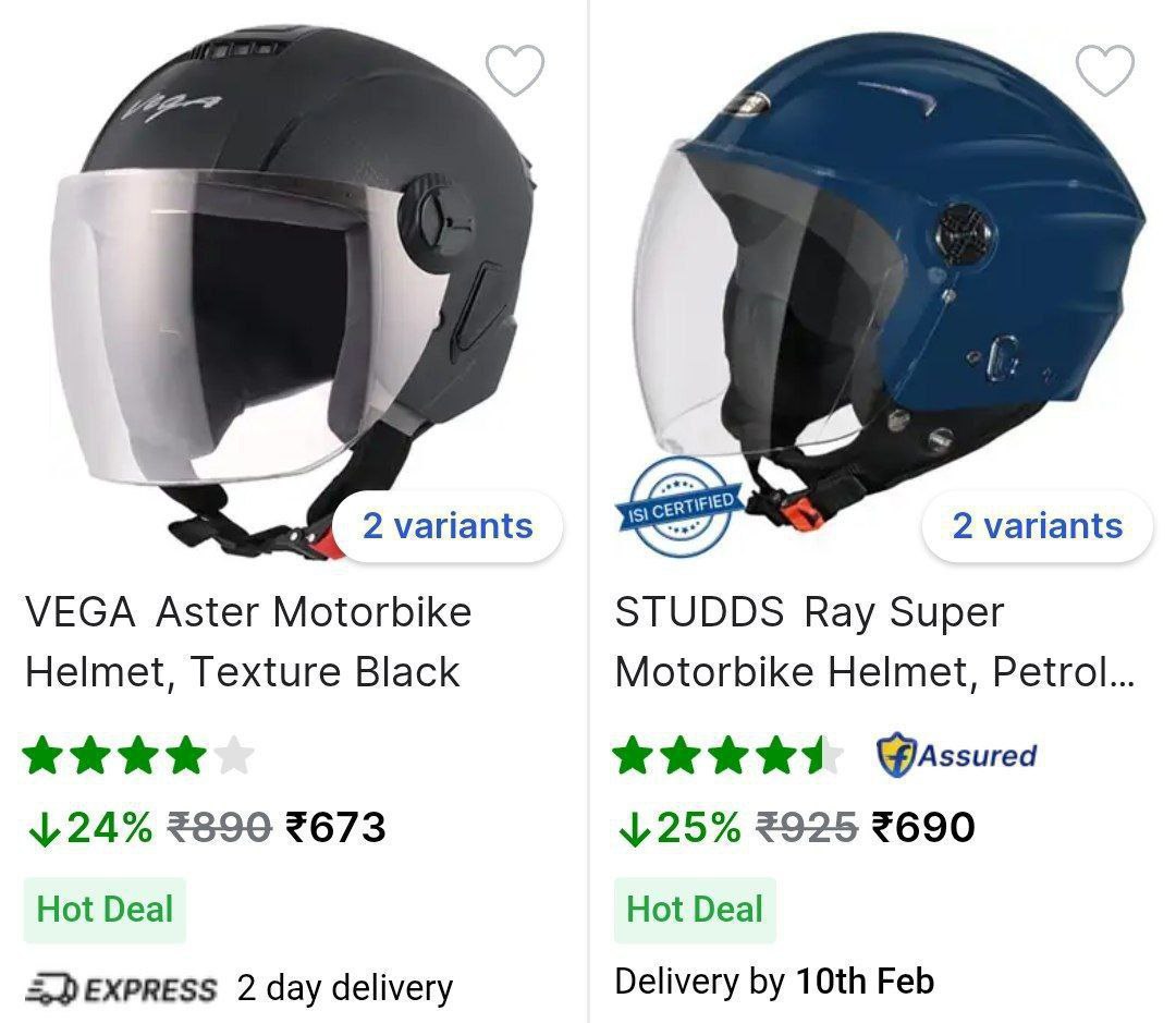 Studds Vega Helmet Starts At 673 Click Here To Join All Deals