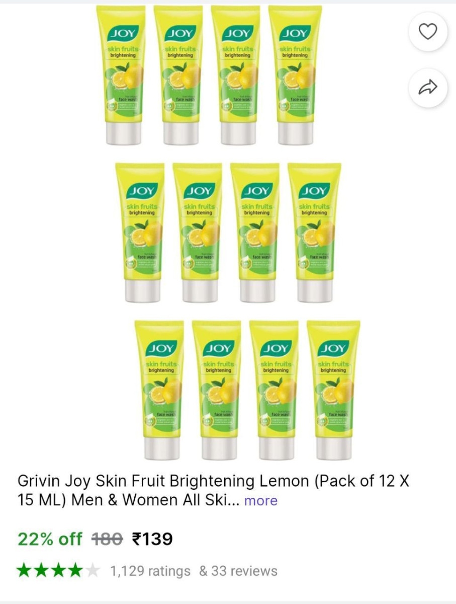 Lemon Face Wash Pack Of 12 139