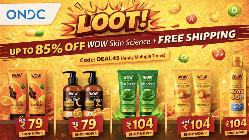 Ondc Loot 90 Wow Skin Science Products 85 Papaya Face Scrub (pack Of 2) At 