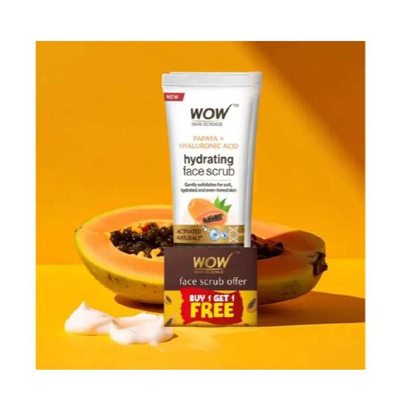 Ondc Loot Wow Skin Science (up To 90 ) Wow Papaya Face Scrub (pack Of 2) Ef