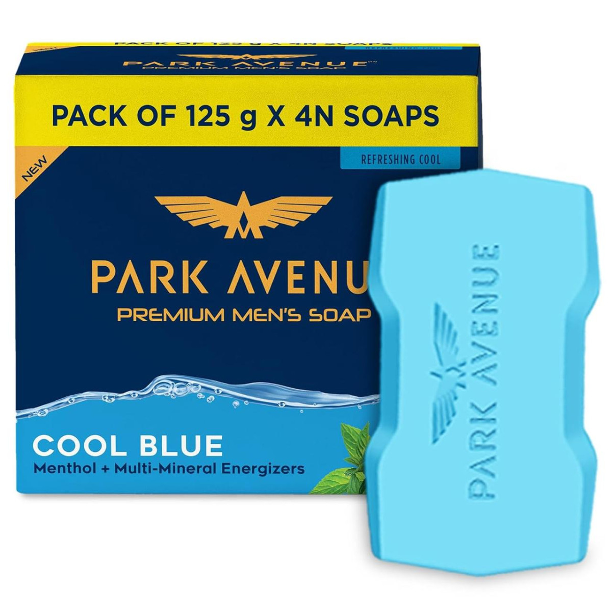 Park Avenue Premium Mens Soaps For Bath Cool Blue 125g (pack Of 4) 117