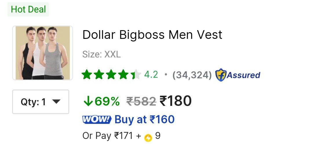 Dollar Bigboss Men Vest - (3 Pack) At 180 Link (rs 60 Per Vest)