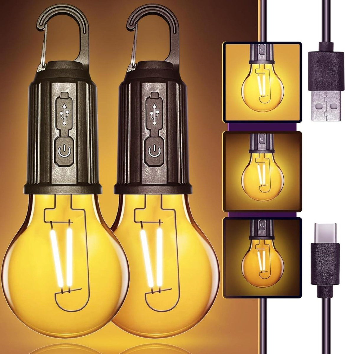 Rechargeable Camping Hanging Bulb Waterproof Led Tent Light 269