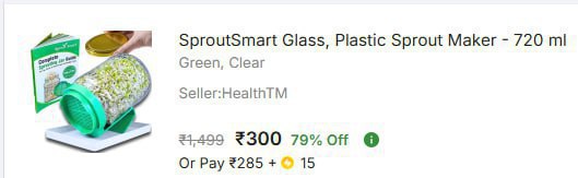 - Sprout Maker - 720 Ml At Rs 300