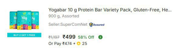 - Yogabar 10 G Protein Bar Pack Of 18 At Rs 499