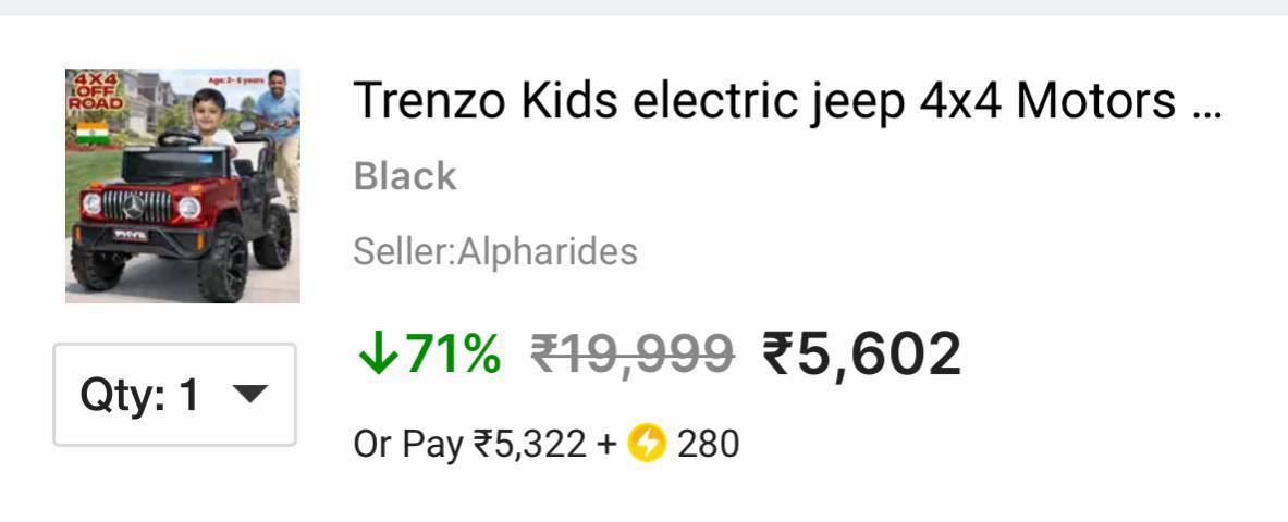 Grab Trenzo Kid S Electric Jeep 44 5602