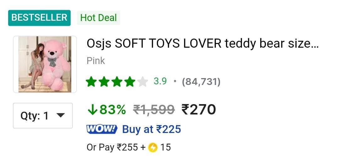 Grab Teddy Bear (3 Feet) At 270 Best For Valentine Gifting Click Here To Jo
