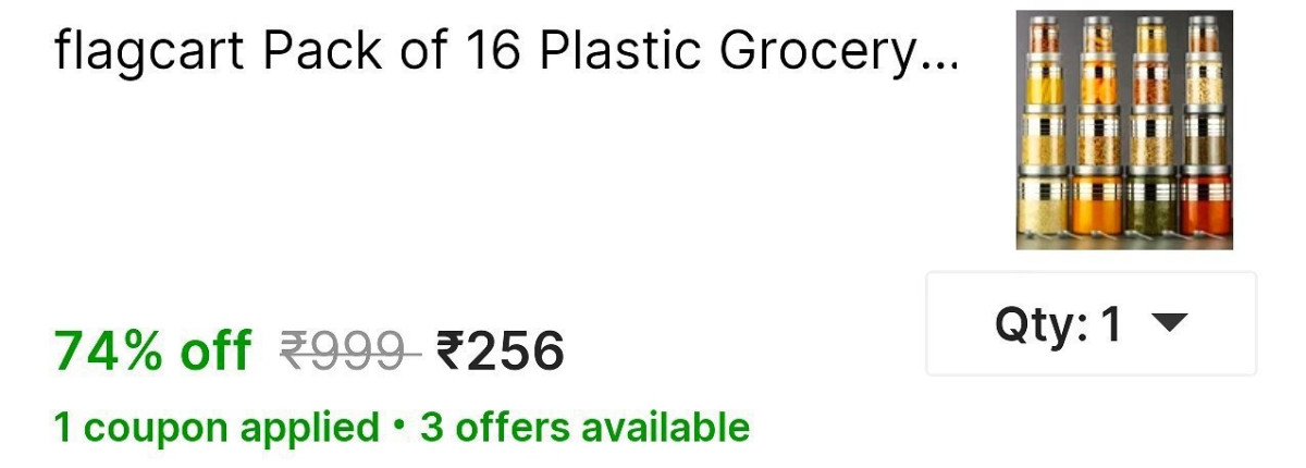Pack Of 16 Grocery Container At 256