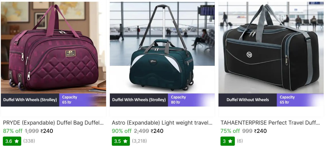 Big Size Duffel Bag With Wheels From 240