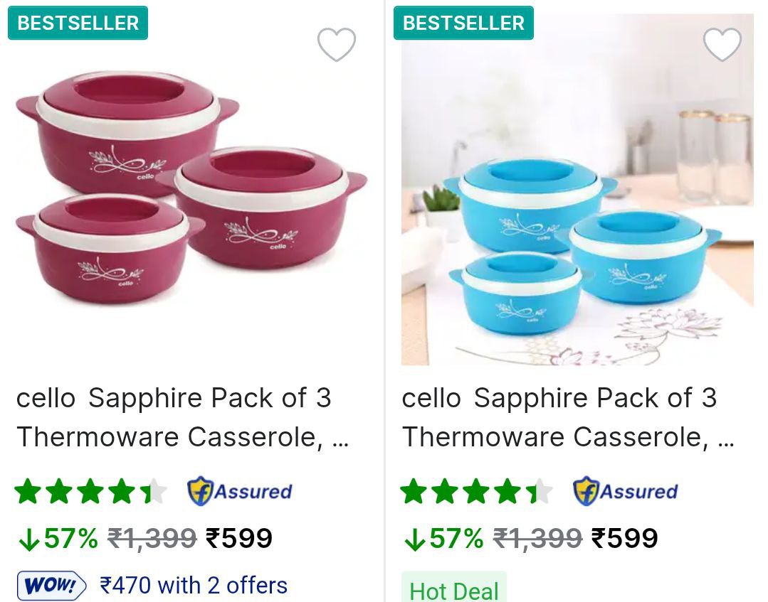 Flipkart Cello Casserole Set Of 3 At 599 Link