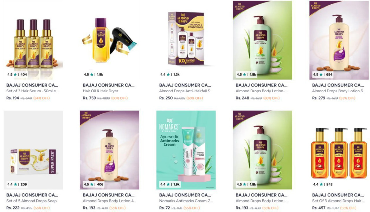 64 On Bajaj Beauty Products
