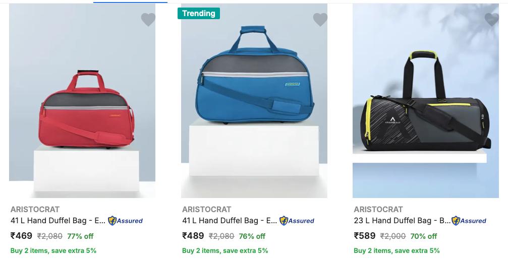 Aristocrat Duffel Bags At 82 Start 469-