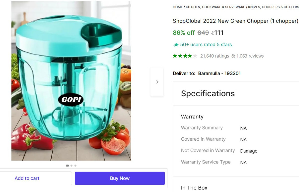 Big Size Vegetable Chopper 1l 111