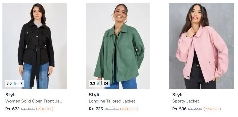 Myntra 79 On Styli Clothingmen Women